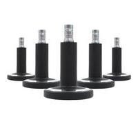 5 x patins glisseurs STATO-M tige 11 mm / 60 mm pieds noir/chrome (lot de 5) hjh OFFICE Noir/Chrome G