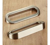 5 x Poignée de Meuble RUST Entraxe 128 mm Finition en Acier Inox Poignées de Cuisine Poignée pour Porte de JUNKER DESIGN