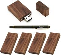 5 x Rectangular Walnut Wood USB 2.0/3.0 Flash Drives 2.0/32GB Wood USB Disk-4