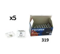 5 x Renata Pile de Montre 0% Mercure Oxyde d’Argent, 319 (SR527SW)