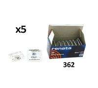 5 x Renata Pile de Montre 0% Mercure Oxyde d’Argent, 362 (SR721SW)