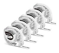 5 x Ruban d'étiquettes Phomemo P12&P12-Pro Original 12mm x 4m Blanc TB231 | Bande d'étiquettes auto-adhésives en plastique imperméable pour l'imprimante P12/P12-Pro/F12 Compatible avec Dymo Letratag