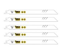 5 x SabreCut SCRS1122HF_5 225mm 10 TPI S1122HF Lames de scie sabre alternative pour coupe rapide du bois et du métal compatibles avec Bosch Dewalt Makita et bien d'autres