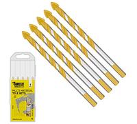 5 x SabreCut SCTBB5 5mm x 91mm jeu de forets multi-matériaux pour carrelage céramique porcelaine granit marbre avec boîte de rangement durable