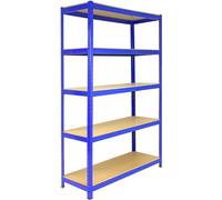 5 x T-Rax Rayonnage de stockage Rayonnage acier industriel 180cm x 120cm x 45cm bleu sans vis
