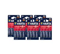 5 X Varta Longlife Max Power AA 1,5V LR06 Alkaline 4 Pièces Blister