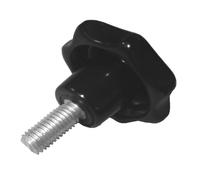 5 x vis à poignée étoile M5 x 15mm DIN6336 A noir Ø25