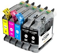 5 XL Cartridges Compatible with Brother LC123 for DCP-J132w DCP-J150 DCP-J152w DCP-J152wr DCP-J172w DCP-J4110dw DCP-J4110w DCP-J552dw DCP-J752dw MFC-J245 and Other Cartridges