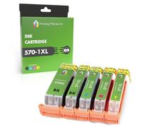5 XL Compatibles PGI-570XL CLI-571XL Cartouches d'encre pour Canon Pixma MG5750 MG5751 MG5752 MG5753 MG6850 MG6851 MG6852 MG6853 MG7750 TS5050 TS5051 TS5053 TS6050 TS6051 TS6052, Grande Capacité
