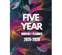5 Year Monthly Planner 2025-2029: Floral Five Year 60 Months Calendar from January 2025 to December 2029 Agenda Schedule Organizer with holidays and Moon Phases