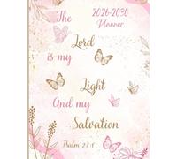 5 Year Monthly Planner 2026-2030, Bible Verse Just On Cover, Psalm 27:1, The Lord Is My Light: Elegant Design, Personal Organiser With Yearly Overviews