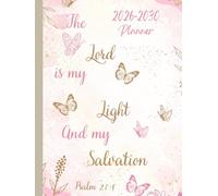 5 Year Monthly Planner 2026-2030, Bible Verse Just On Cover, Psalm 27:1, The Lord Is My Light: Elegant Design, Personal Organiser With Yearly Overviews