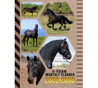 5-Year Monthly Planner 2026-2030: Dated Large / 60 Month Agenda / With Notes Pages - To Do List / Black Horse - Farm Animal Themed Cover