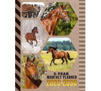 5-Year Monthly Planner 2026-2030: Dated Large / 60 Month Agenda / With Notes Pages - To Do List / Brown Horse - Farm Animal Themed Cover