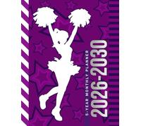 5-Year Monthly Planner 2026-2030: Dated Large / 60 Month Agenda / With Notes Pages - To Do List / Purple White Cheer Gift for Cheerleader - Team - Captain - Coach
