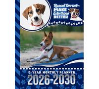 5-Year Monthly Planner 2026-2030: Dated Large / 60 Month Agenda / With Notes Pages - To Do List / Russell Terrier Dog Art Cover Design