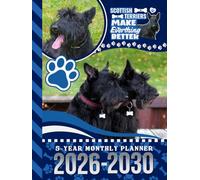 5-Year Monthly Planner 2026-2030: Hardcover / Dated Large / 60 Month Agenda / With Notes Pages - To Do List / Scottish Terrier - Scottie Dog Art Cover Design