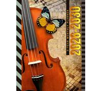5-Year Monthly Planner 2026-2030: Hardcover / Dated Large / 60 Month Agenda / With Notes Pages - To Do List / Violin - Violinist Musical Instrument Art Cover Design
