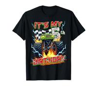 5 Year Old Boys Monster Truck It's My 5th Birthday Party T-Shirt