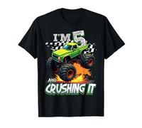 5 Year Old Boys Monster Truck It's My 5th Birthday Party T-Shirt