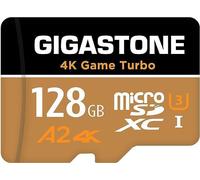 [5 Years Free Data Recovery] GIGASTONE 128GB Memory Card, Game Turbo Max, Speed up to 160/100MB/s, for Switch, Steamdeck, 4K Video A2 V30 U3 MicroSDXC with Adapter.