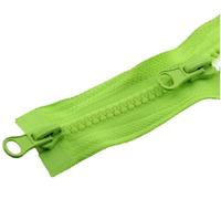 5# Zips 2 Pcs 80/90/100/120/150cm Double Silders Zipper Open-End Auto Lock Two-Way Open Zip for Jacket DIY Sew(Green,80cm)