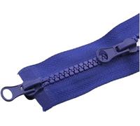 5# Zips 2 Pcs 80/90/100/120/150cm Double Silders Zipper Open-End Auto Lock Two-Way Open Zip for Jacket DIY Sew(Blue,150cm)