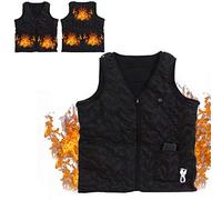 5 Zones de Chaleur/Batterie et Câble USB Inclus/Vêtements Sous Veste Gilet chauffant/Taille réglable et Dimension européenne/Gilet Chaud Imperméables Résistant au Froid et au Vent