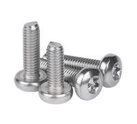 50/10 pièces M2 M3 M4 M5 M6 M8 noir 304 en acier inoxydable à douille hexalobulaire LobeButton vis à tête cylindrique ronde boulon(304 stainless,16MM_M3 (50PCS))