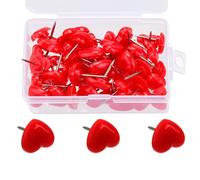 50/100/150Pcs Decorative Heart Push Pins for Office School Notice Board Pin Map Cork Notice Board Thumb Tacks Colorful Heart Push