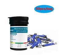 50/100/200 bandelettes de test de glycémie avec lancettes, aiguilles, glucomètre, papiers de test de glycémie, prélèvement sanguin pour diabétiques 150 test strips kit