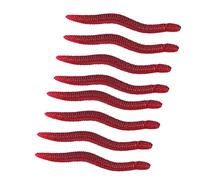 50/100/200 pcs Appâts De Pêche Leurre Souple, Fourche Dés Simulation Rouge Pêche Leurres Bioniques, Boîte Ver Terre Imitation Appât Leurre Pêche Fishing Bait(200pcs)