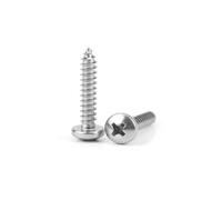 50/100/200 pièces 316 acier inoxydable M4.2 .8 M5 M6.3 croix Pan tête ronde vis à bois autotaraudeuse(45mm,50pcs M6.3)