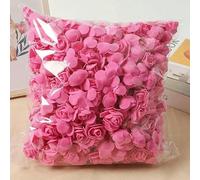 50/100/200 pièces de têtes de roses artificielles en mousse PE de 3,5 cm pour la Saint-Valentin, la décoration de boîtes à dragées de mariage et autres accessoires de mariée - Roses rouges - 200 piè