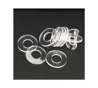 50/100/200 pièces en plastique souple PVC Transparent isolant joint d'étanchéité simple entretoise rondelle plate M1.2 M1.4 M1.7 M1.8 M2 M2.5 M3 M4 M5 M6 ~ M12 (Color : Soft, Size : M6x20x1 x50pcs)