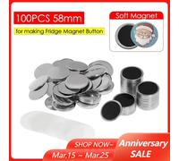 50/100 ensemble 25/32/37/44/58mm aimant réfrigérateur bouton bricolage faisant des matériaux pour bouton fabricant faisant réfrigérateur aimants Badges ensemble 50pcs Magnets Heart