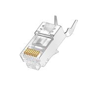 50/100 PCS 2020 Cat7 Blindé métallique Rj45 Connecteurs Fiche modulaire - Cat 7 8P8C Réseau Rj 45 Connecteur Ethernet de sertissage de câble(50 pcs)