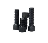 MIKFESPO 50/100 pièces 12.9 Grade Noir vis à Six pans Creux M2 M2.5 boulons de Culasse en Alliage(M2x14 mm 100pcs)