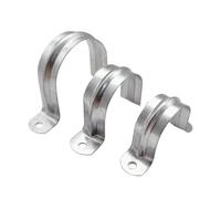 50/100 pièces 16/20/25/32/40/50 mm Alliage d'aluminium Fer Boucle en U Collier de serrage for tuyau d'eau Fixation par collier de serrage(16mm 50pcs)