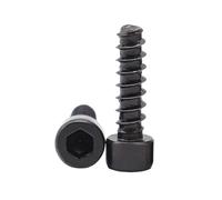 50-100 Pièces M2-M4 Vis autoforantes à tête coupelle hexagonale creuse à extrémité fendue en acier au carbone, nickelée, M2x8mm(100 pièces)