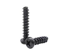 50-100 Pièces M3-M5 Vis autoforantes à tête bombée fendue cruciforme à extrémité fendue en acier au carbone, nickelée, M4x18mm(100 pièces)