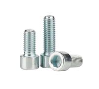 50-100 pièces M4/M5/M6/M8 acier au carbone galvanisé de grade 8.8 vis à tête cylindrique et douille hexagonale, M5x50mm