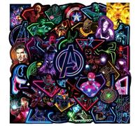 50/100 Pièces Marvel Spiderman Néon Autocollants Pack Ordinateur Portable Guitare Voiture Papeterie Bagages Graffiti Autocollant Enfants.100Pcs Neon Marvel.