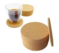 50/100 pièces tapis de tasse sous-verres en liège naturel napperons pour Table accessoires de cuisine rond café thé tasse tapis décoration de bureau 50pcs-95x95x4mm