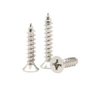 50-1000 pièces M1-M5 acier au carbone nickelé empreinte cruciforme tête fraisée vis autotaraudeuses, M2x16mm(250 pièces)