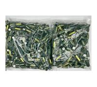 50-1000pcs 10V 16V 25V 35V 50V 400V Aluminum Capacitor 100UF 220UF 330UF 470UF 680UF 1000UF 2200UF 3300UF AUOQKQUT(10V1000UF 500PCS)