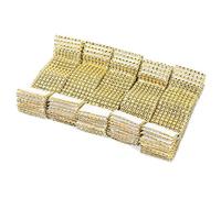 50 / 100pcs Anneau De Serviette 8 Rangée comme Serviette Bande Serviette Titulaire Hôtel Mariage Banquet Décorations(Or 50PCS)