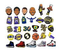 50/100pcs Au Hasard Shoe Charms, Accessoires De Chaussures Bijoux Crocs, Charme De Chaussure, Charme De Chaussure, Shoe Decoration Charms (35Pcs NBA)