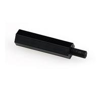 50/100pcs M3 Longueur 5-50mm Filetage 6mm Noir Blanc Hex Nylon Entretoise Mâle Femelle En Plastique Montage Hexagone Filetage PCB Carte Mère Entretoise Pilier Conseil(Black M3,20mm (50pcs))