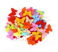 50-100PCS Random Mixed Decorative Buttons Lovely Conveyance Double Holes Mix Sewing Wooden Plastic Buttons Flatblck Scrapbooking(23mmX17mm 50pcs)